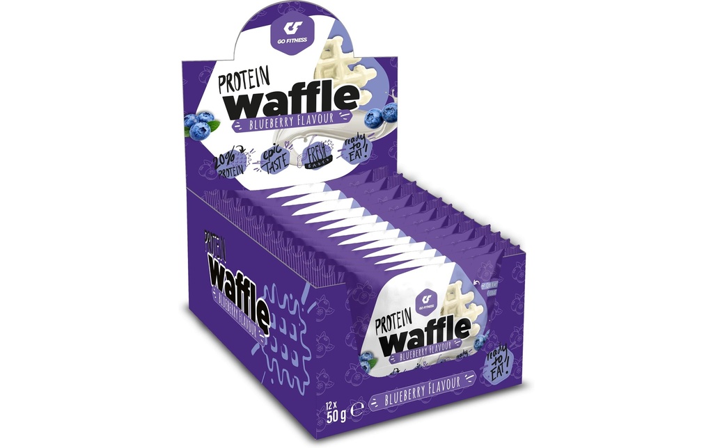 Go Fitness Barre Nutrition Protein Waffle Blueberry 12 x 50 g