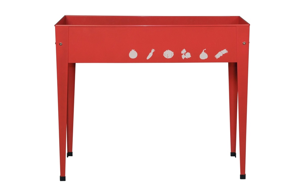 Herstera Jardinière surélevée 100 x 40 x 84 cm Urban Garden rouge
