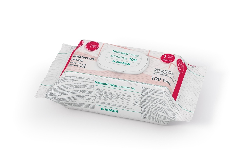 B. Braun Lingettes désinfectantes Meliseptol sensible 100 pièces