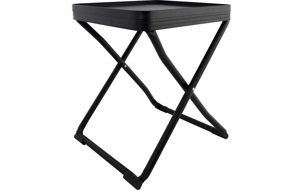 Eurotrail Tabouret de camping Bari avec plaque Noir/Gris