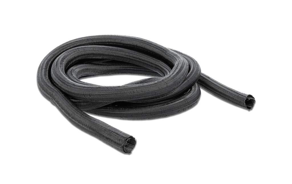 Delock Gaine de câble 10mx19mm à fermeture automatique Noir