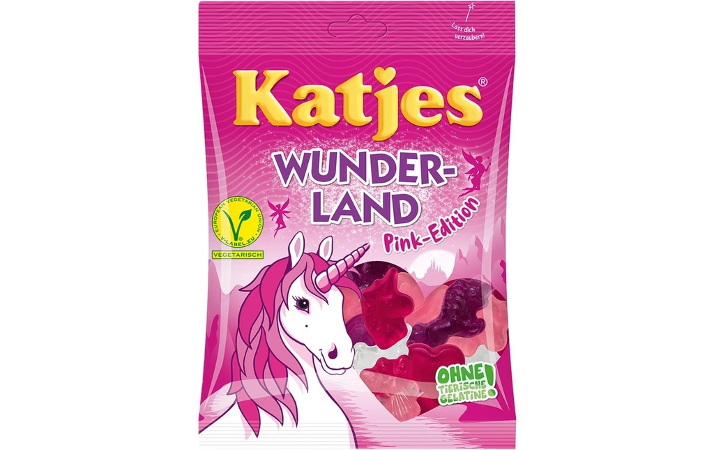 Katjes Bonbons gommeux Édition rose du pays des merveilles 210 g