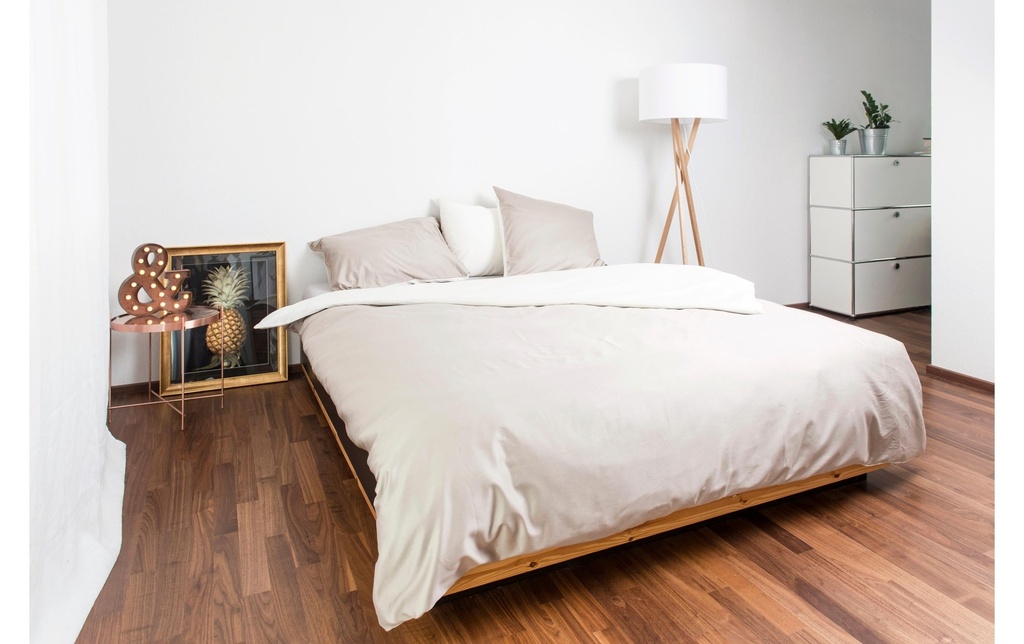 Nobilium Housse de duvet Mia 200 x 210 cm, Ivory/Taupe