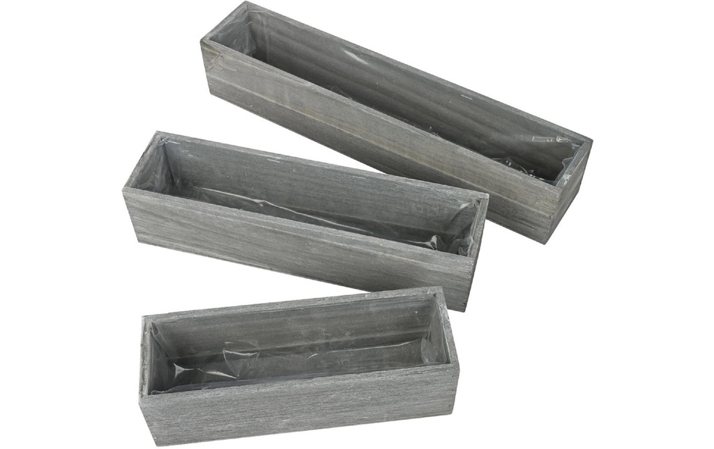 CHALET Pot de plantes Jutz L étroit, 30 x 7.5 x 7 cm, Gris