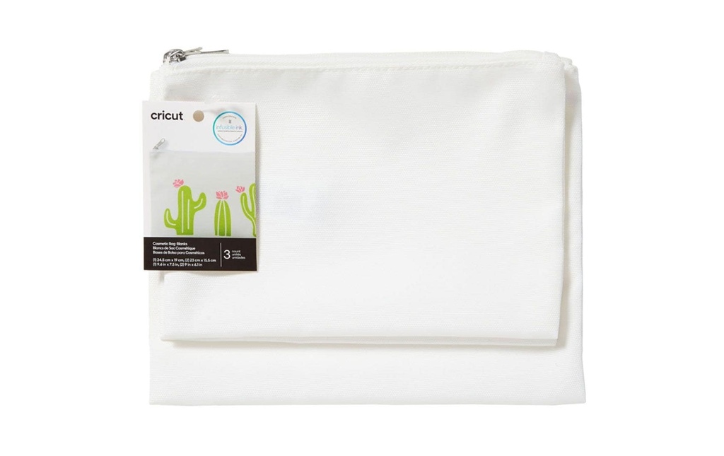 Cricut Pochette en tissu Infusible ink Sac à cosmétiques en encre, 3 pièces