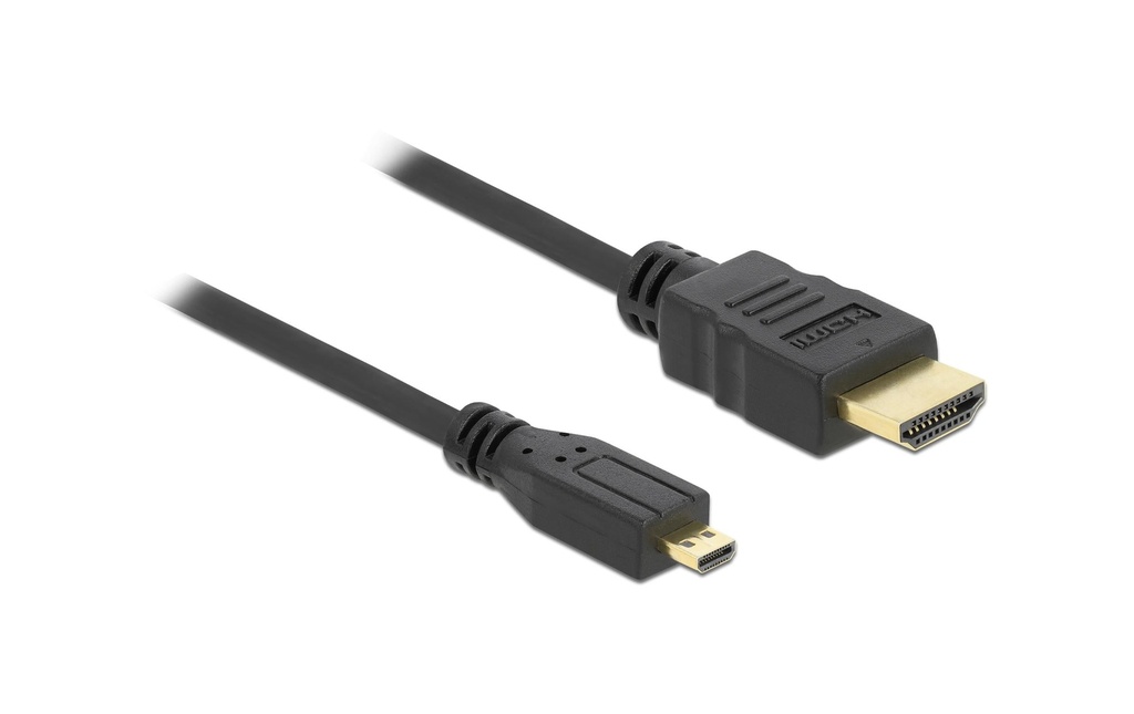 Delock Câble HDMI - Micro HDMI (HDMI-D), 3 m, Noir