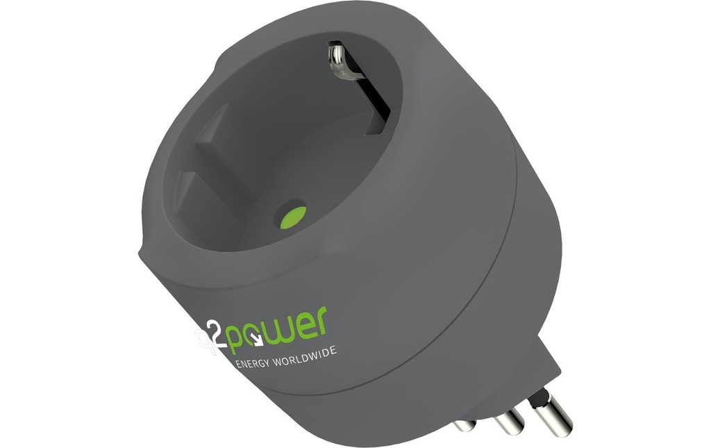 Q2Power Adaptateur de voyage EU-CH/IT/BRA