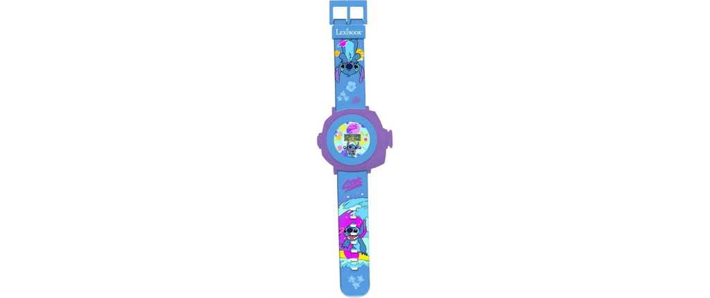 Lexibook Horloge numérique Stitch avec projection Bleu