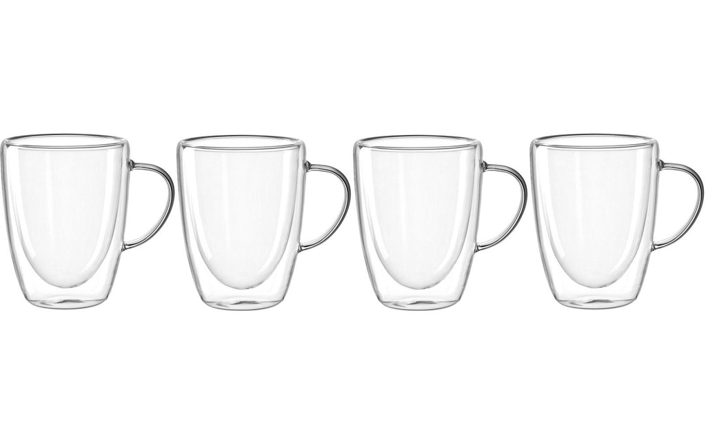LEONARDO Tasse à café Duo 300 ml, 4 Pièce/s, Transparent