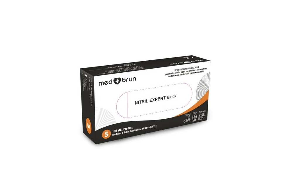 MedBrun Nitril Expert M, noir, 100 pièces