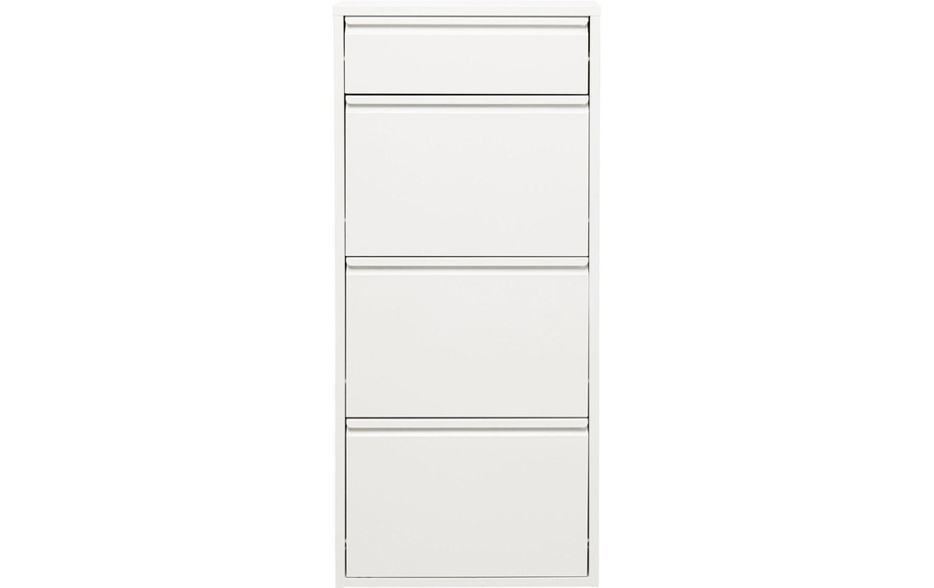 Kare Armoire à chaussures Caruso 3 plus 1 50 x 115 cm, Blanc