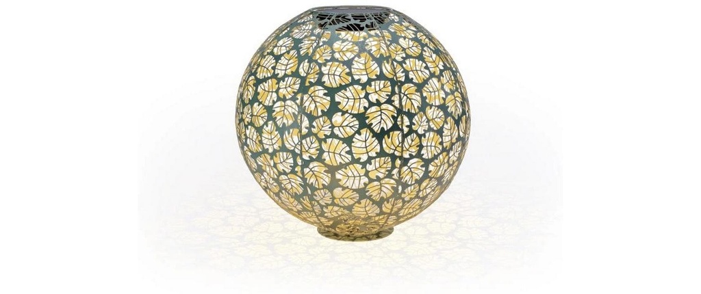 STT Photophore Solar Antic Ball Monstera Ø 40 cm, Vert foncé