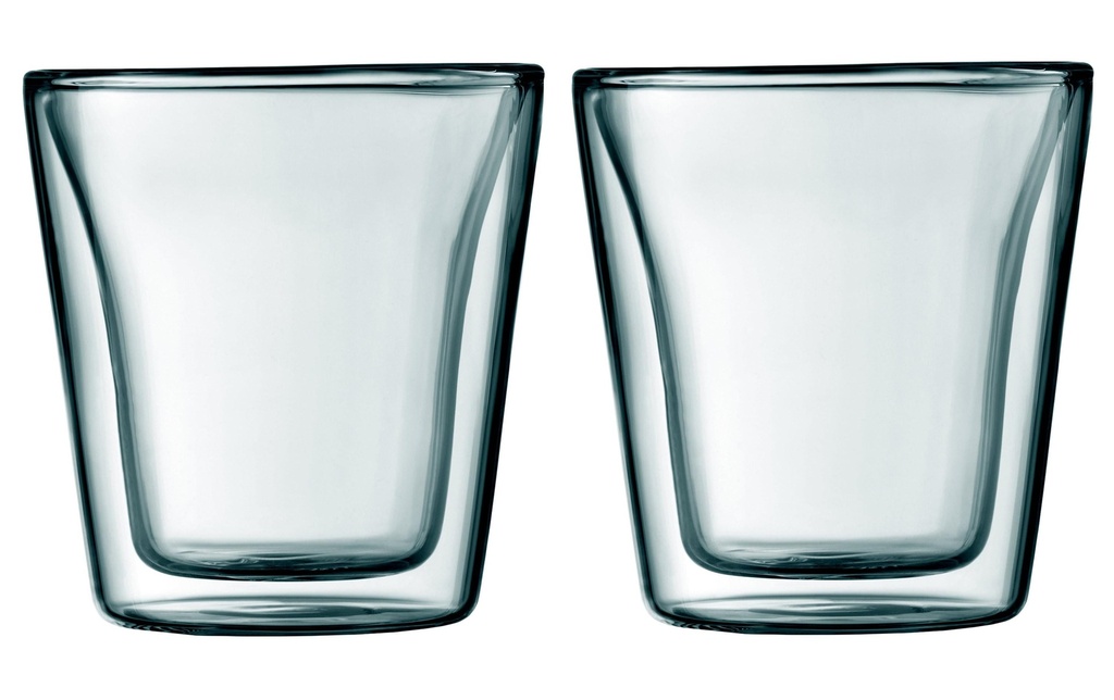 Bodum Gobelet isotherme Canteen 100 ml, 2 Pièce/s, Transparent