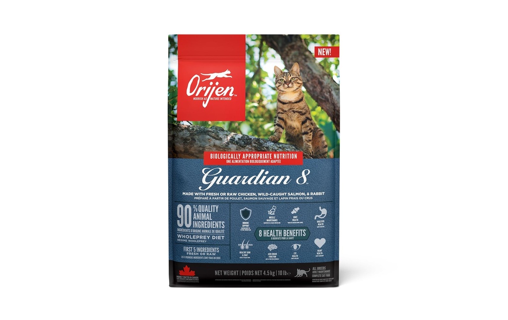 Orijen Alimentation sèche Cat Guardian 8, 4.5 kg