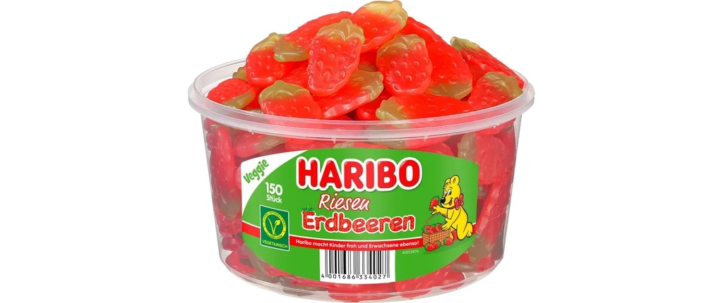 HARIBO Haribo fraises géantes 1.35kg (150 pces)