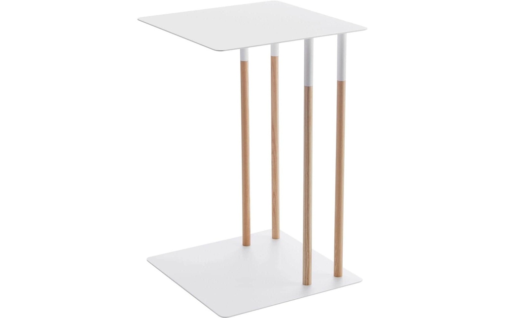 Yamazaki Table d'appoint Plain 35 x 35 x 55 cm, Blanc