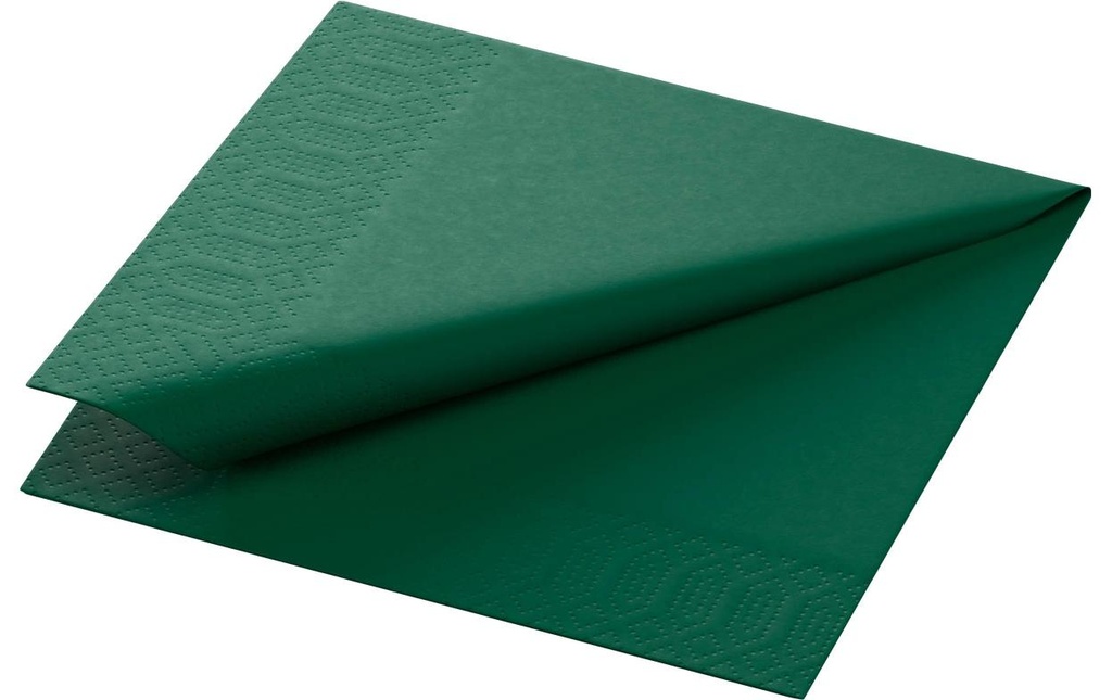 Duni Serviettes en papier Tissue 24 cm x 24 cm, 250 Pièce/s, Vert foncé