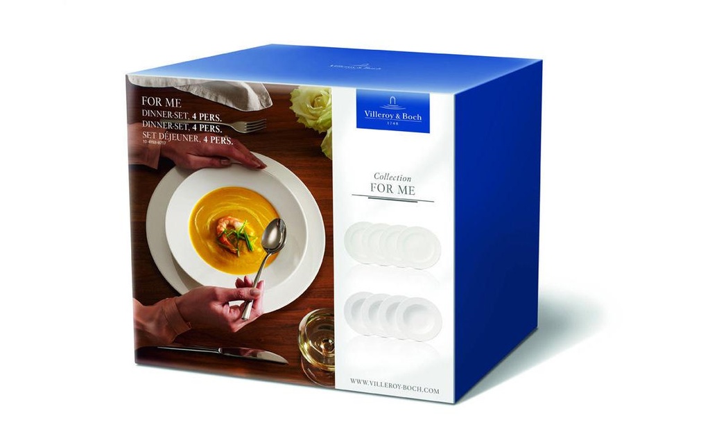 Villeroy & Boch Set d’assiettes For Me 8 pièces Blanc