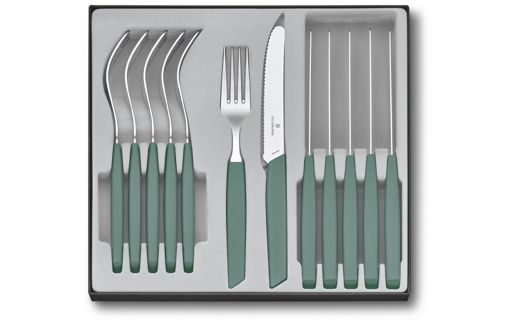 Victorinox Kits de couverts Swiss Modern 12-parties, Vert sauge