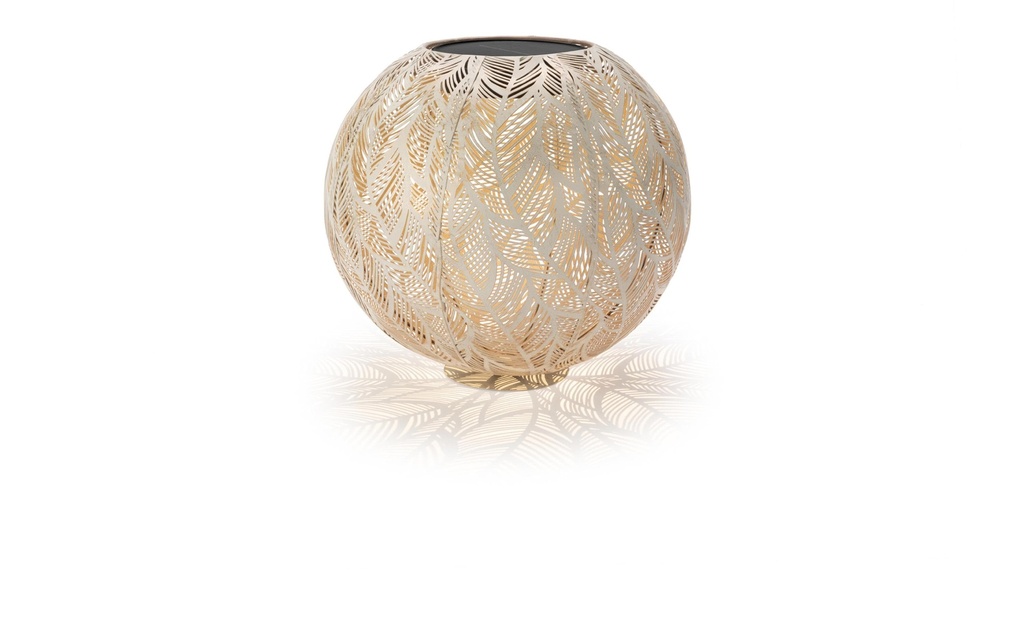 STT Photophore Solar Antic Ball Julia, Ø 30 cm, Beige/Vieux blanc