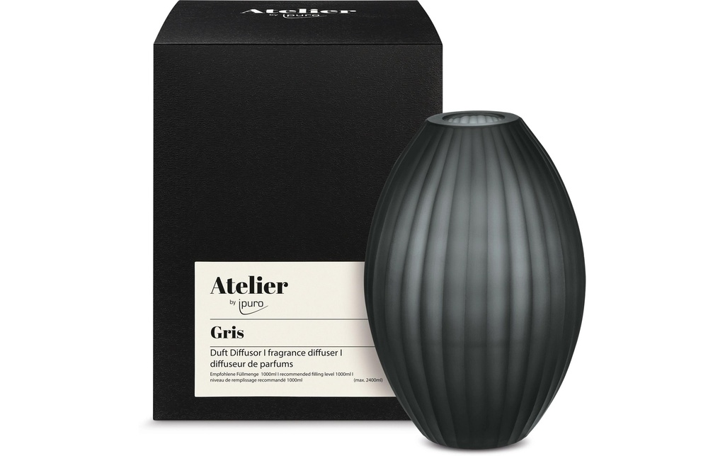 ipuro Vase à parfum d'ambiance Gris, grand, 2400 ml