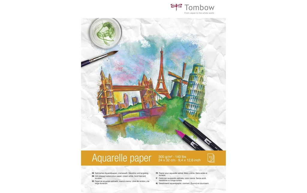 Tombow Bloc aquarelle 24 x 32 cm 24 x 33 cm