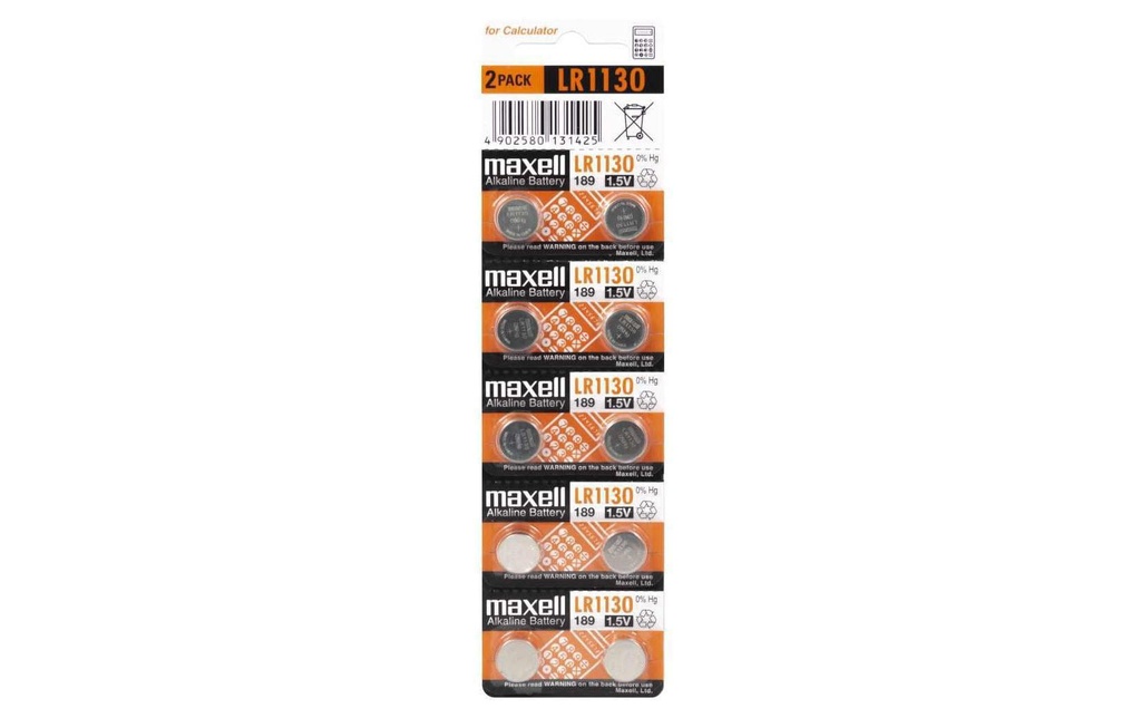 Maxell Europe LTD. Pile bouton LR1130 , 10 Pièce/s