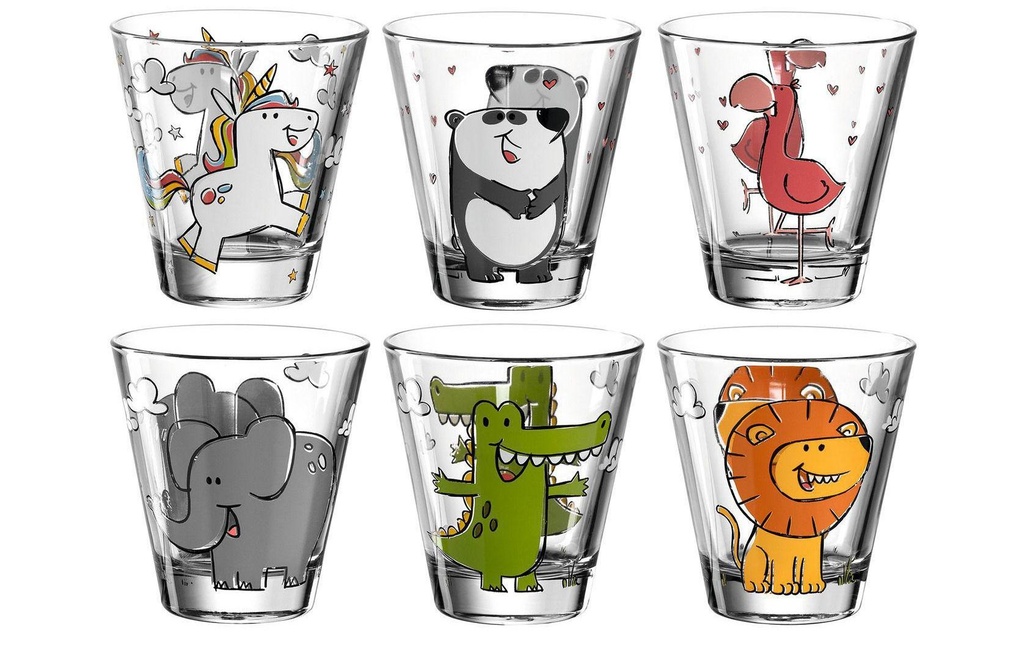 LEONARDO Tasse pour enfants Bambini Motif animal, 215 ml,  6 pièces