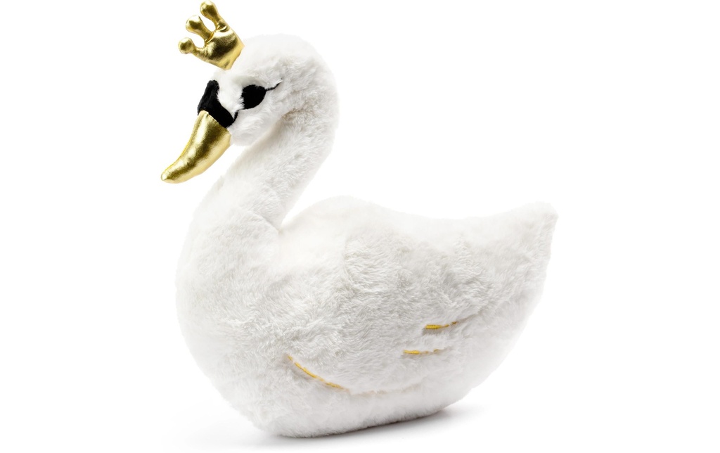 Partydeco Coussin Lovely Swan 34 x 35 cm, Doré/Crème