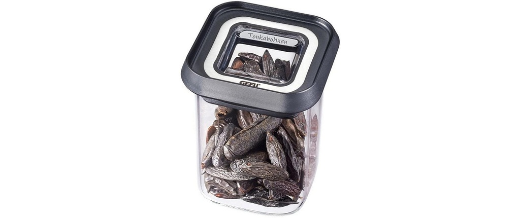 GEFU Boîte à provisions Pantry mini 0.18 l, Transparent/Noir