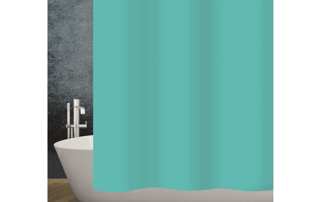 diaqua® Rideau de douche Basic 180 x 200 cm, Turquoise