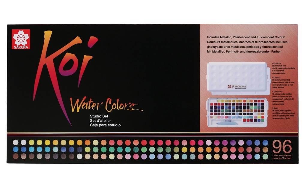 Talens Peinture pour aquarelle Koi Studio Set 96 godets