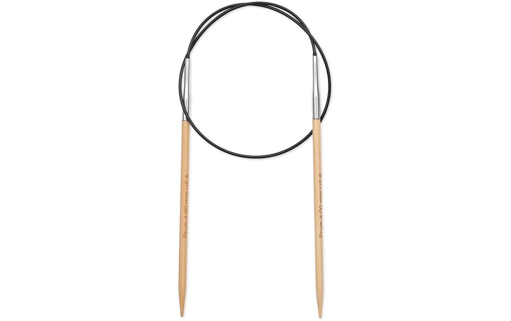 Prym 1530 Aiguille à tricoter circulaire BAMBUS 4.00 mm, 60 cm