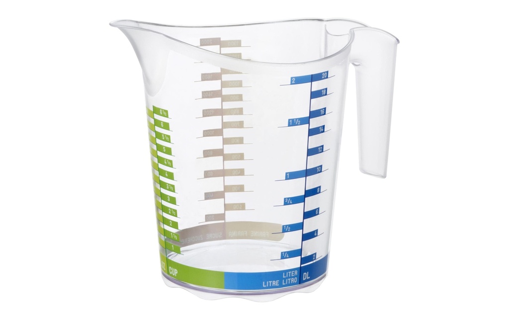 Rotho Verre mesureur Domino Dekor 20 dl, Transparent