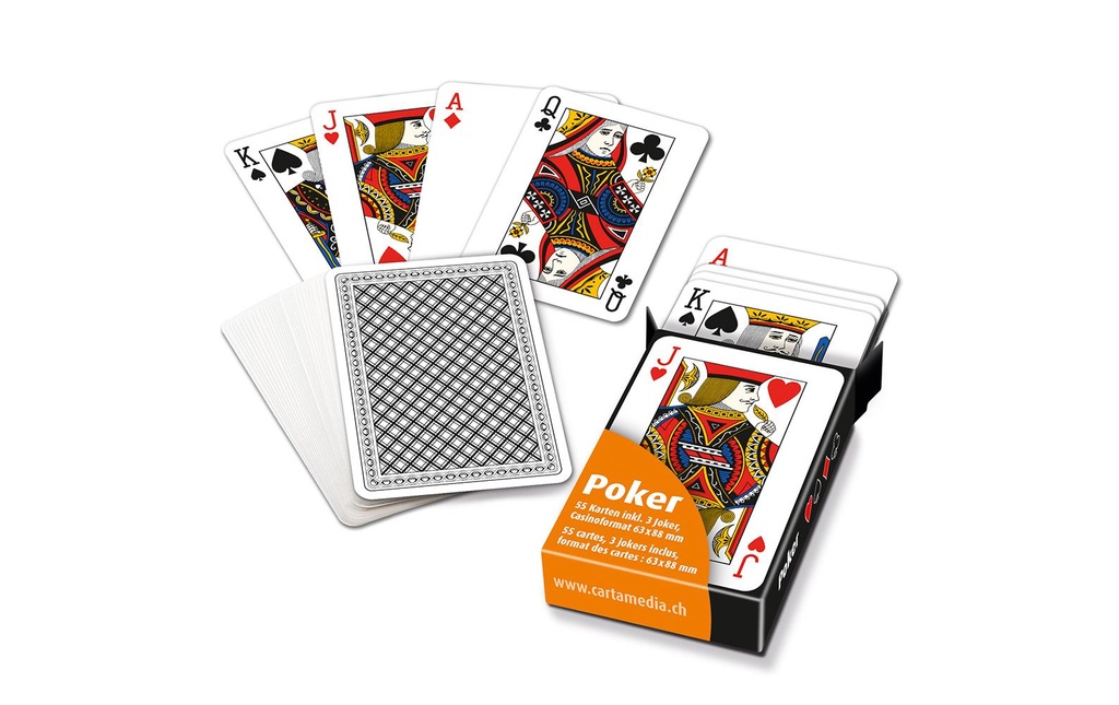 Carta.Media Poker Cartes de poker en boîte pliante
