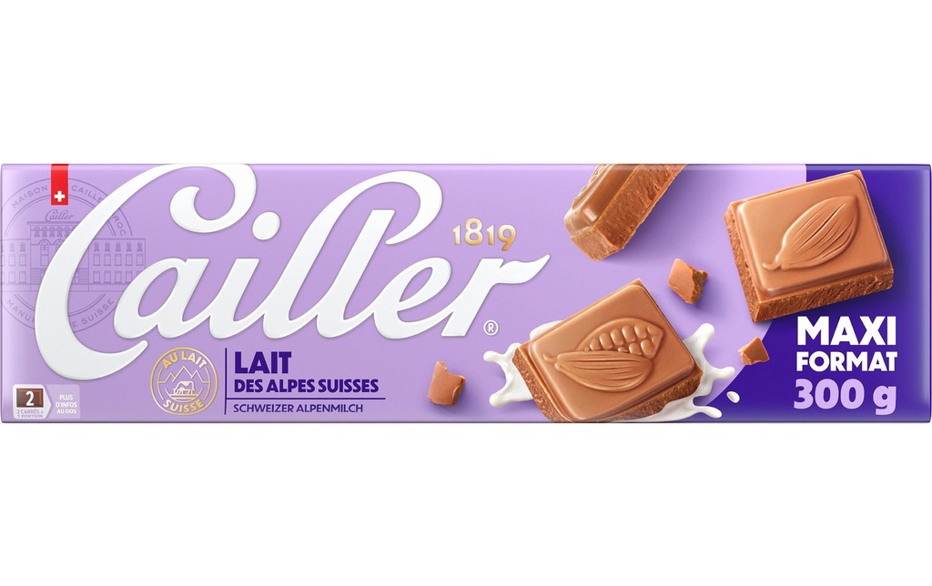 Cailler Tablette de chocolat Lait 300 g