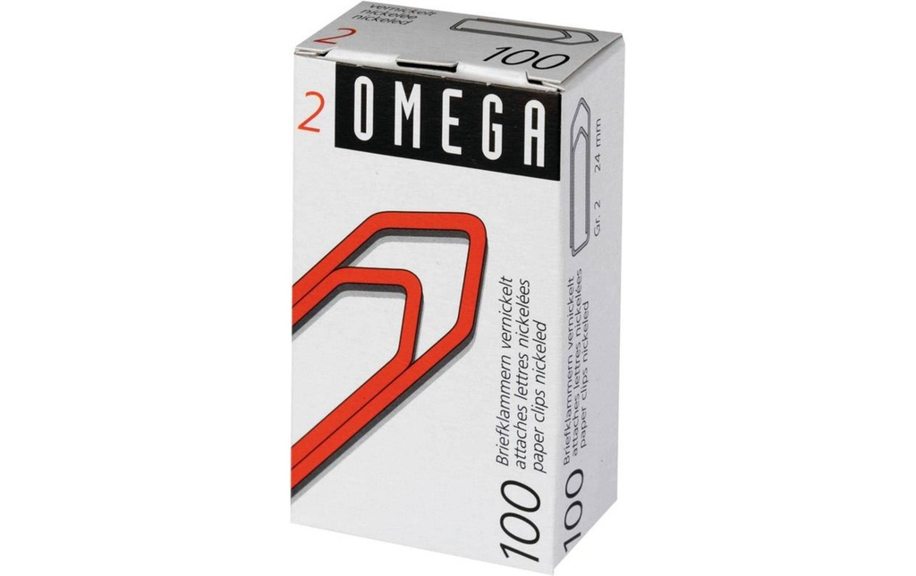 OMEGA Att.-lettres 2/100 nickelées (100 pces)