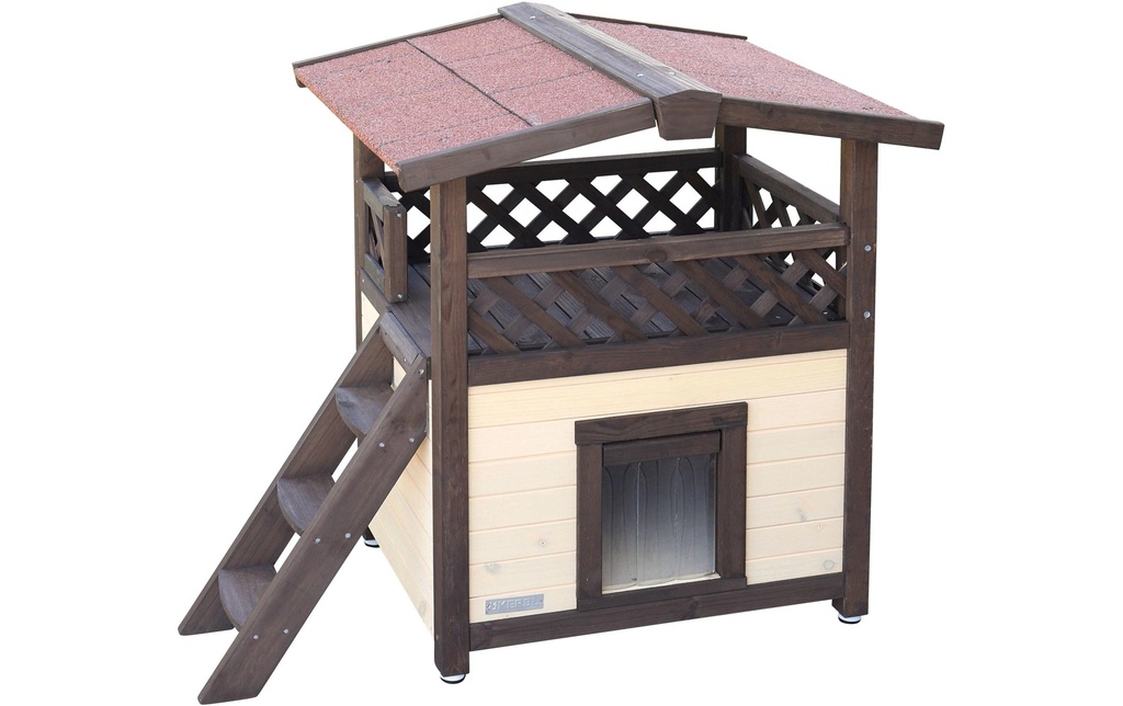 Kerbl Maisonnette pour chat 4-Seasons Deluxe 88 cm x 57 cm x 77 cm
