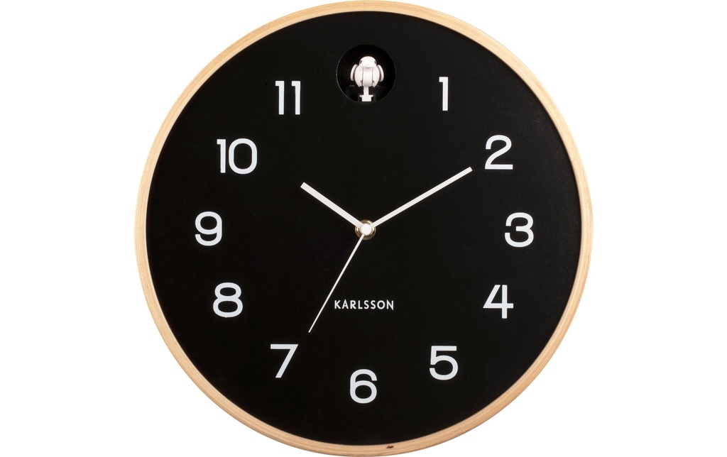 KARLSSON Horloge murale Natural Cuckoo 31,5 cm, Noir
