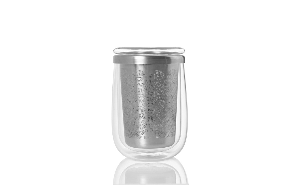 AdHoc Set de thé Fusion Glass 400 ml, 1 Pièce/s, Argenté/Transparent