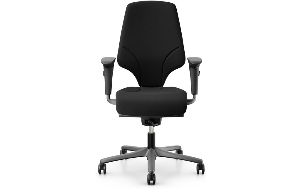Giroflex Chaise de bureau 64 avec dossier rembourré et accoudoirs, noir