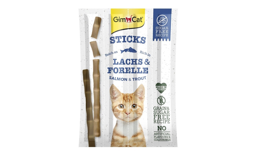 Gimpet Collation pour chat Bâtonnets saumon & truite, 4 pièces