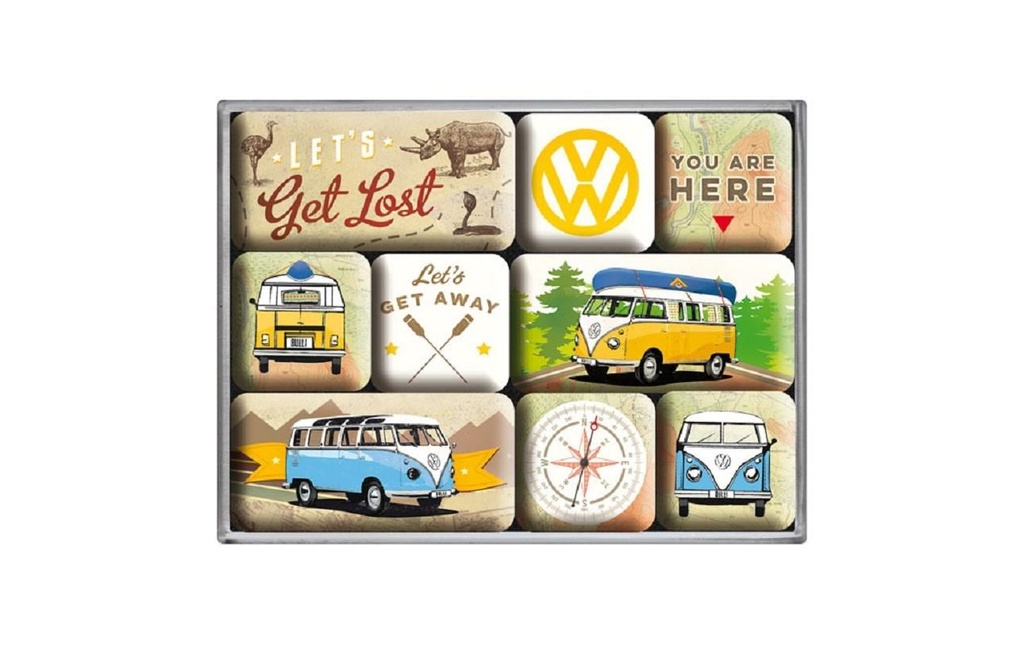 Nostalgic Art Set magnétique VW Bulli Get Lost 1 Pièce/s, Multicolore