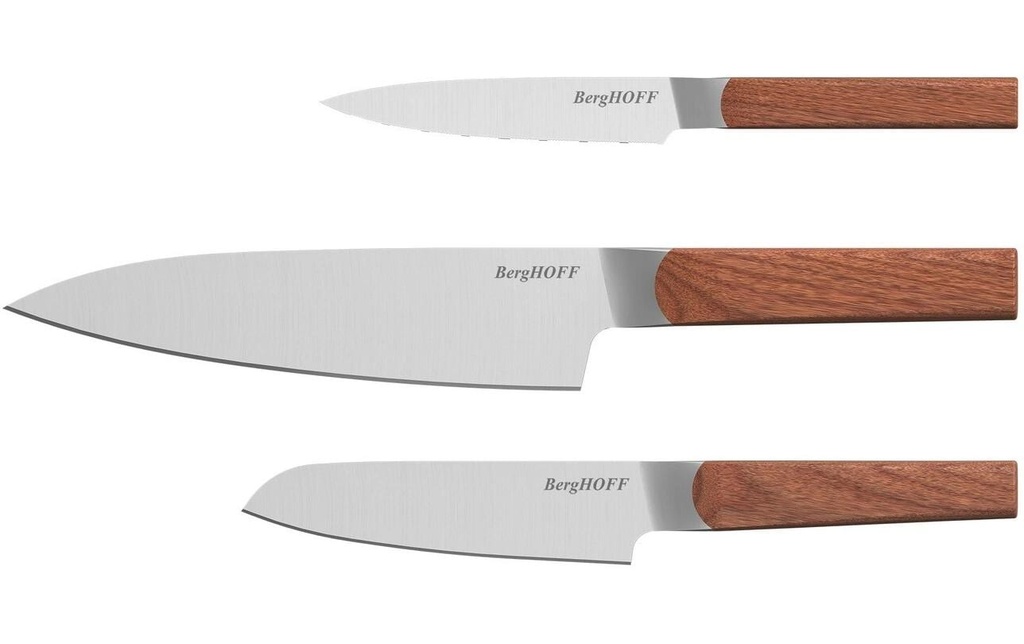 BergHOFF Jeux de couteaux Dina Ion Bois de frêne 3 pièces