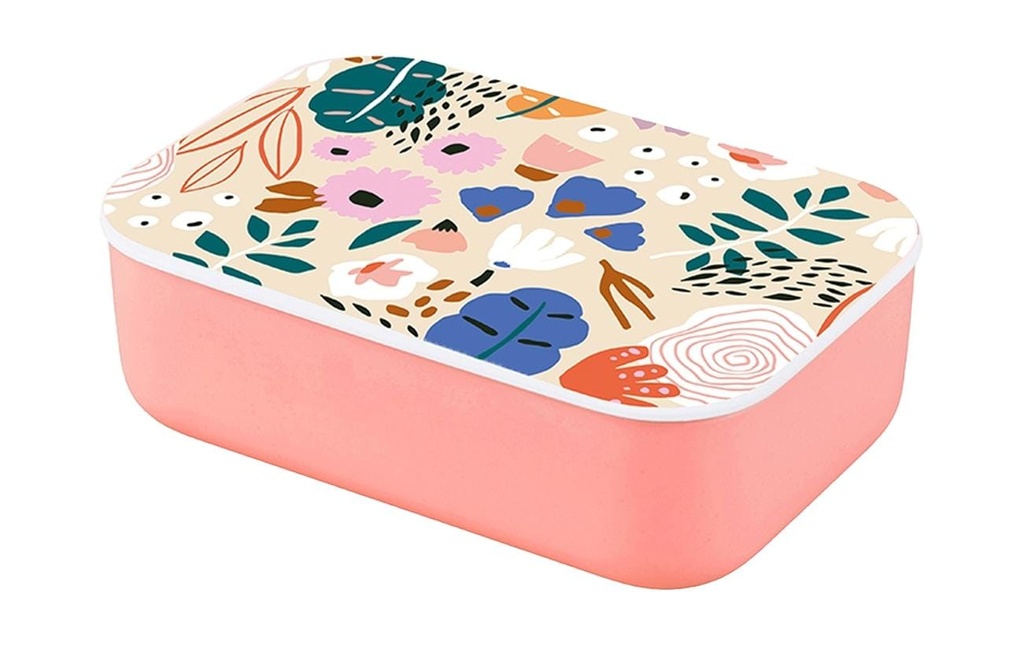 BioLoco Boîte casse-croûte Classic – fleurs Multicolore/Rose