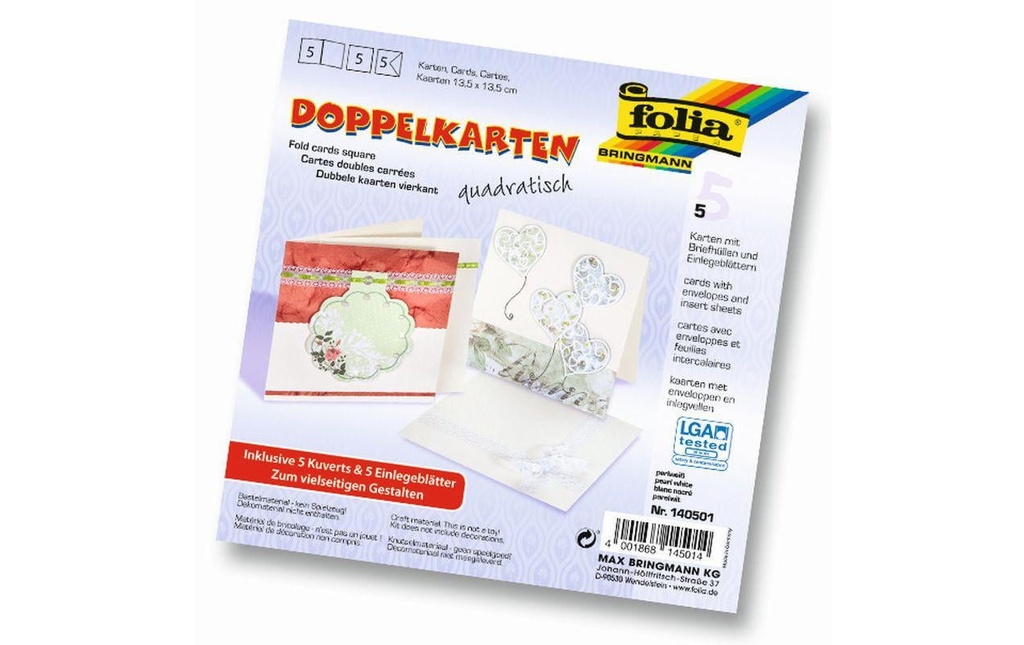 Folia Carte vierge 220 g/m² crème carrée