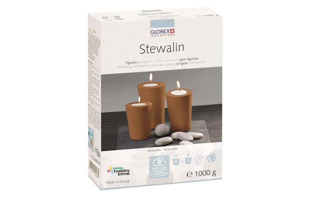 Glorex Masse de moulage Stewalin terracotta Boîte de 1 kg