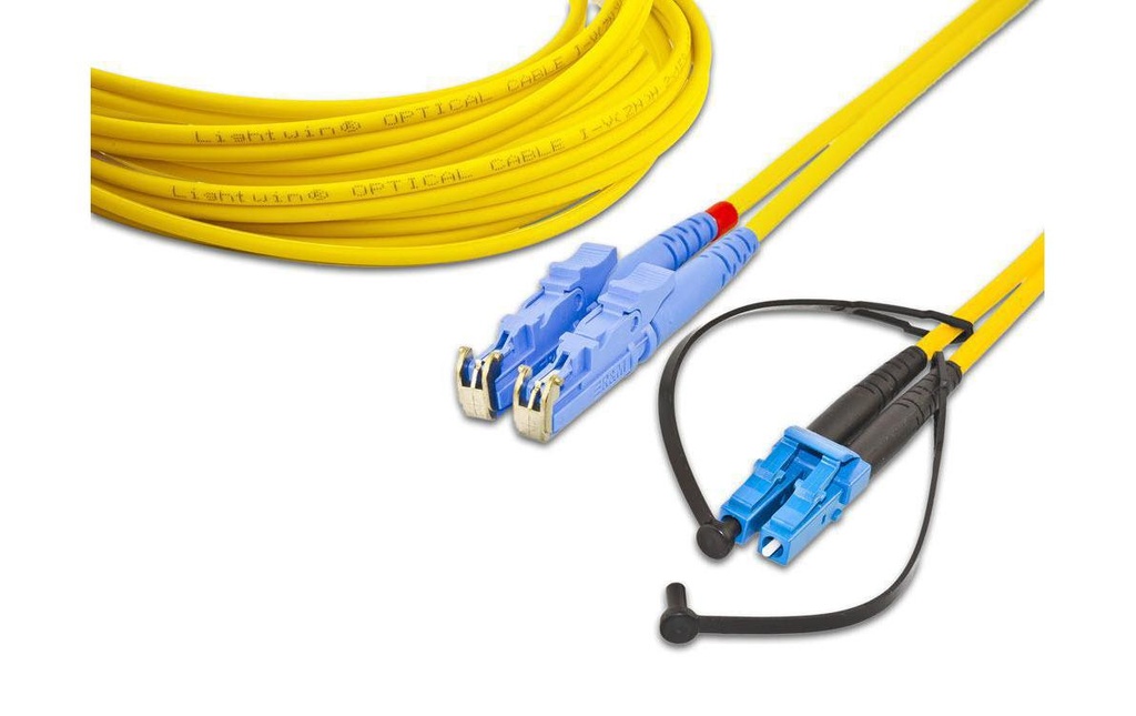Lightwin Câble patch à fibre optique Singlemode E2000 – LC, OS2, Duplex, 5 m