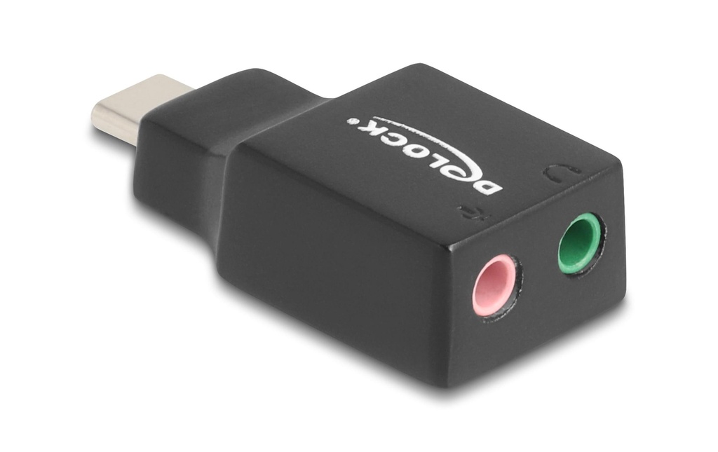 Delock Carte son USB-C mâle - 2x3,5mm jack Plug & Play