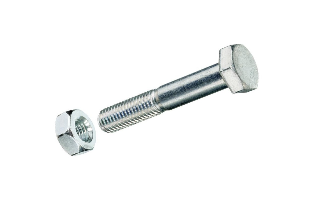 FTM Vis à tête hexagonale M 6 x 80 mm avec écrous Acier, 4 pièces